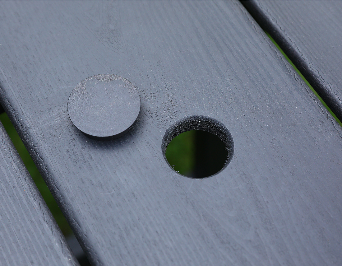 Mesa cuadrada HPDE gris