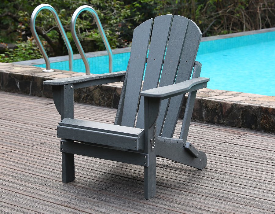 Silla Rana Adirondack de HDPE, Gris