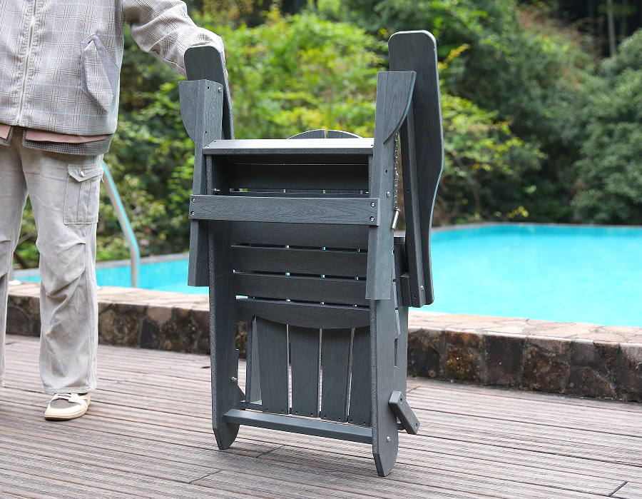 Silla Rana Adirondack de HDPE, Gris